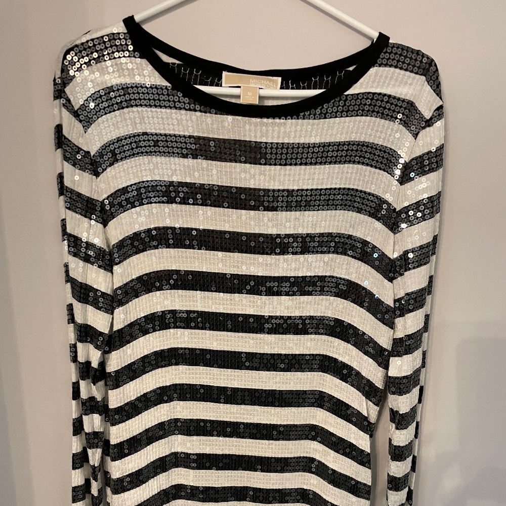 Michael Kors Striped Sequin Dress